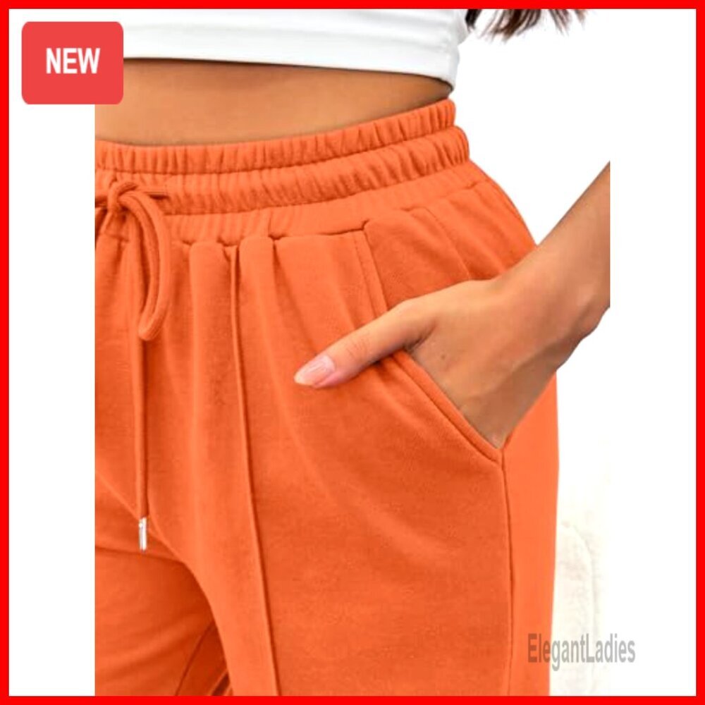 Wide Leg Sweatpants High Rise Baggy Lounge Athletic Pants Comfy Joggers - Picture 5 of 6